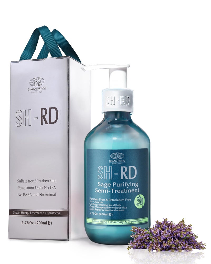 Sh Rd شامبو SH-RD ساج لتنقية الشعر الدهني/فروة الرأس | بلسم متوازن مع مستخلص الساج المنقي، بروتين، إكليل الجبل | بلسم خالي من الكبريتات لمكافحة التجاعيد والتحكم في الزيوت - 6.76 أونصة/200 مل - Image 1