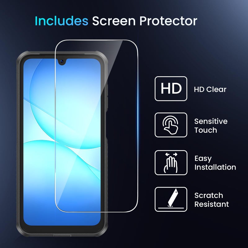 Caka for Samsung Galaxy A17 /A26 5G Case [Compatible with MagSafe] [Invisible Kickstand] [HD Screen Protector], Protective Magnetic Phone Cover for Galaxy A17 4G /5G & A26 5G 2025 - Blue - Image 3