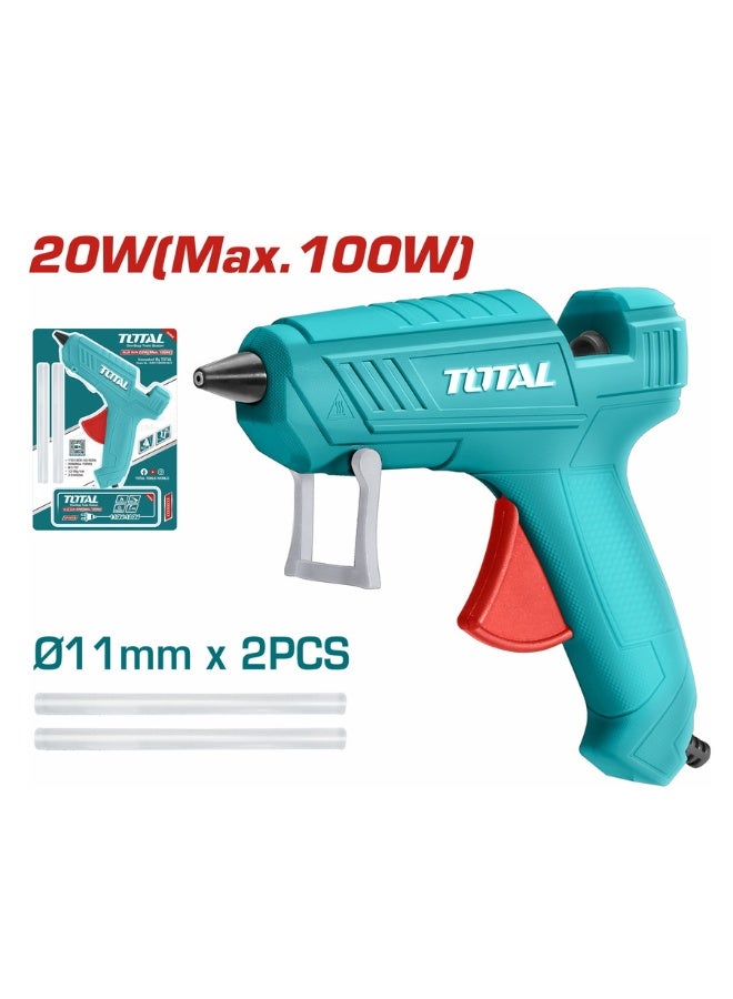 TOTAL 100W Hot Glue Gun – High-Power Electric Adhesive Tool for DIY Crafts, Woodworking, Home Repairs, Industrial Projects, and Multi-Surface Bonding - Image 2