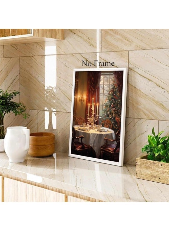 Today idea Vintage Christmas Canvas Wall Art | Christmas Tree Artwork, Winter Scene Paintings, Retro Christmas Prints, For bedroom, Living Room, Dressing Room & Office Decor 16x24 inch - Image 4