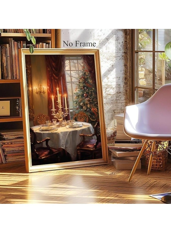 Today idea Vintage Christmas Canvas Wall Art | Christmas Tree Artwork, Winter Scene Paintings, Retro Christmas Prints, For bedroom, Living Room, Dressing Room & Office Decor 16x24 inch - Image 3