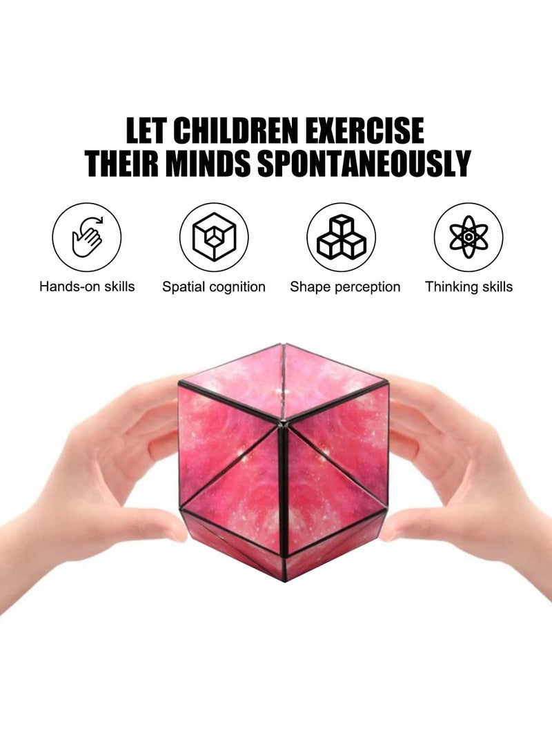 HEXABEX مكعب صندوق الشكل المغناطيسي المتغير 3D تدريب التفكير الفضائي لعبة أطفال حمراء - Image 3