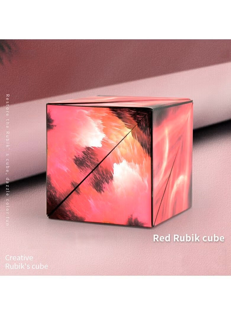 HEXABEX مكعب صندوق الشكل المغناطيسي المتغير 3D تدريب التفكير الفضائي لعبة أطفال حمراء - Image 1