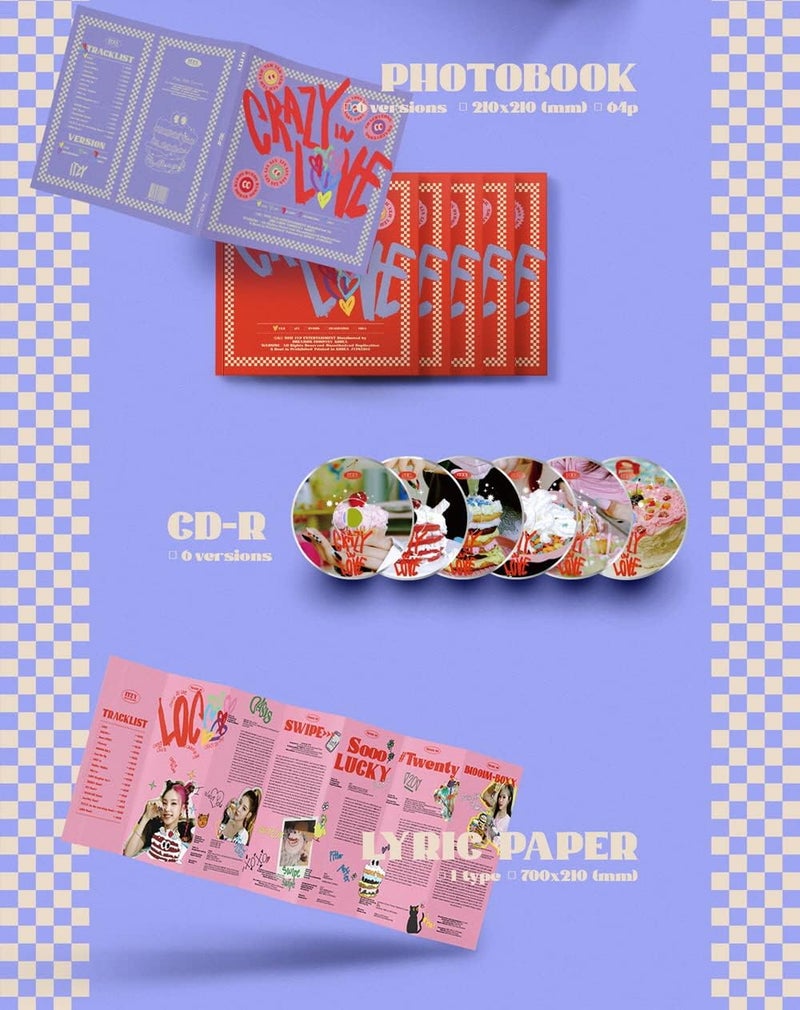 Beautzilla JYP Ent. ITZY - CRAZY IN LOVE [Random Ver.] (Vol.1) Album+Extra Photocards Set - Image 2