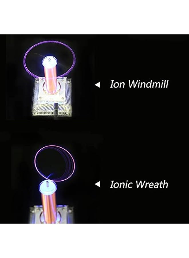 Music Tesla Coil DIY Kit Arc Plasma Loudspeaker Support Ion Windmill Ionic Wreath Scientific Experiments for Teachers Students Adults - Image 2