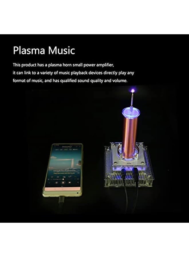 Music Tesla Coil DIY Kit Arc Plasma Loudspeaker Support Ion Windmill Ionic Wreath Scientific Experiments for Teachers Students Adults - Image 4