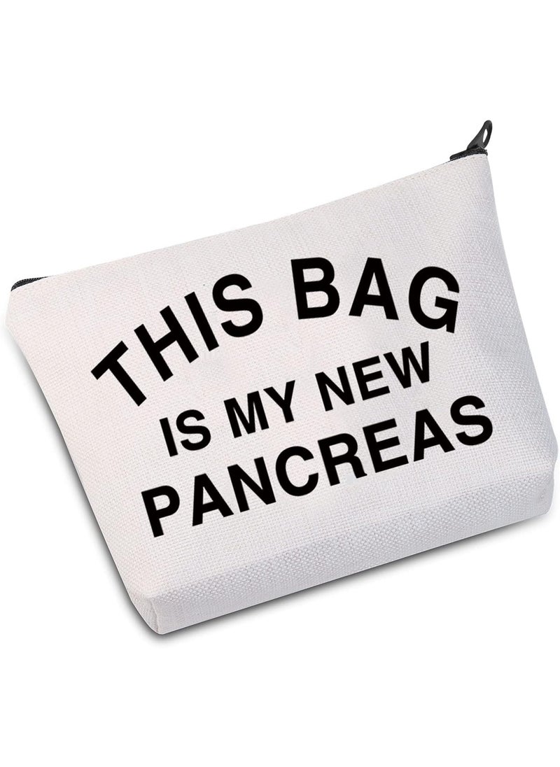 JXGZSO - JXGZSO Cosmetic Bag - Diabetes Awareness Gift - New Pancreas White - Image 1