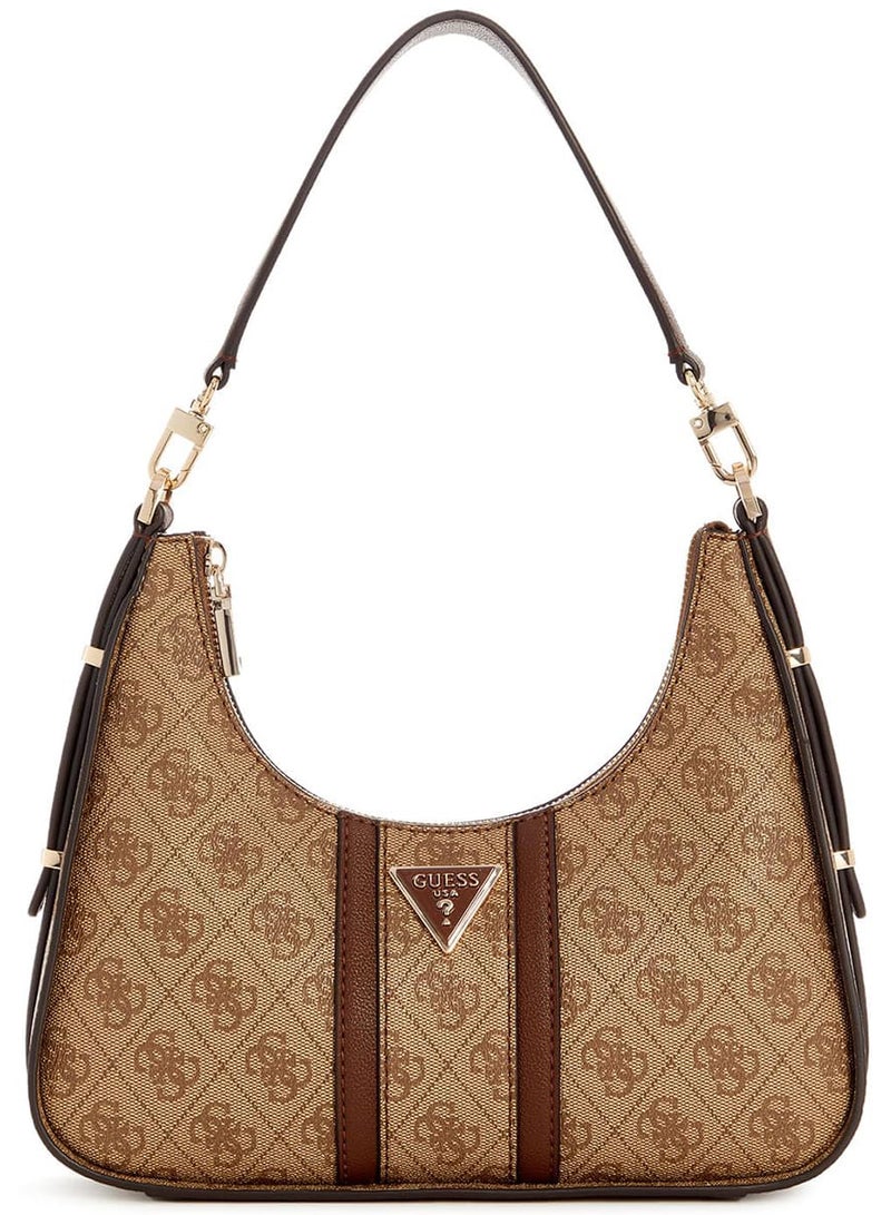 Guess Latte Logo Brown Light Brown Brown Women Shoulder Bag Hwsg9000180 Lgw - Image 1