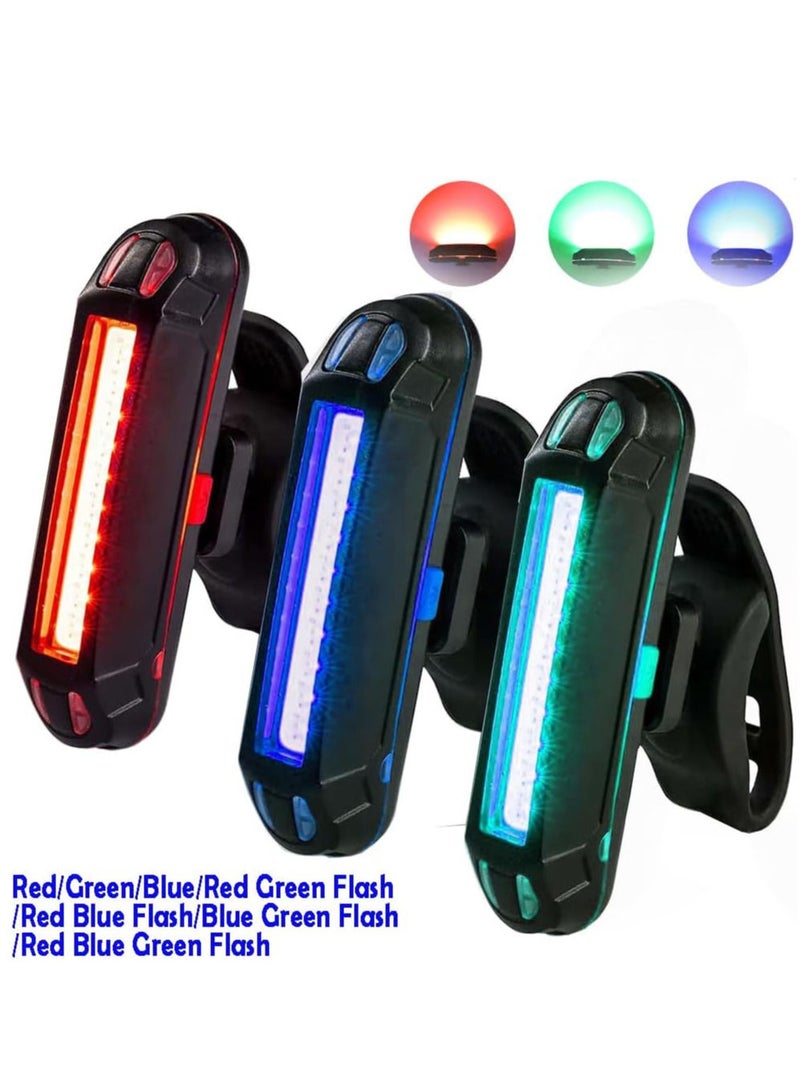 Generic Bike Rear Light,USB Rechargeable LED Safety Lights for Bicycle Taillights,Ultra Bright Waterproof Cycling Tail Light,Red/Green/Blue 7 Light Modes Fits on Any Road Bike 2pack  - Image 3