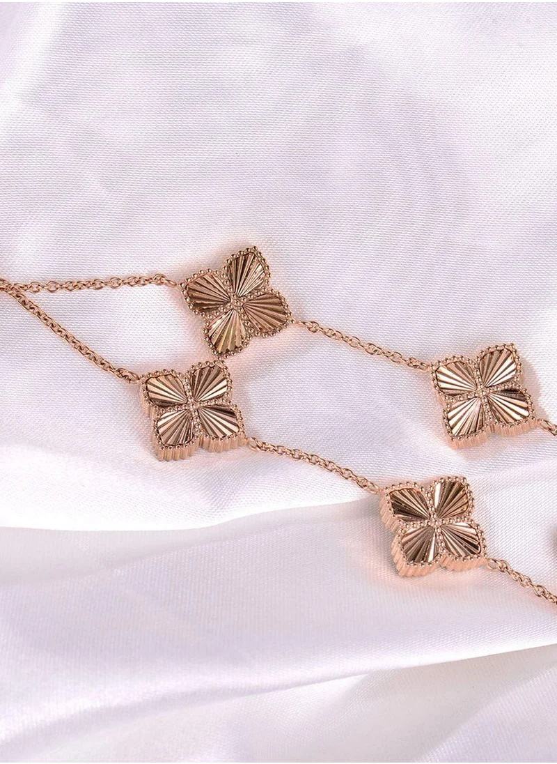 MINIMALIST Floral Necklace And Earrings Set