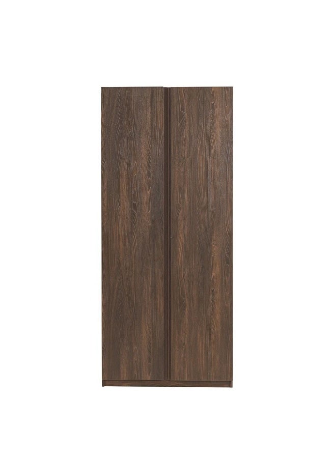Infinity 2 Door Wardrobe With Shelves | Modular Wardrobe | Modern Design Storage For Bedroom L100xW59xH230cm - D.Walnut - Image 1
