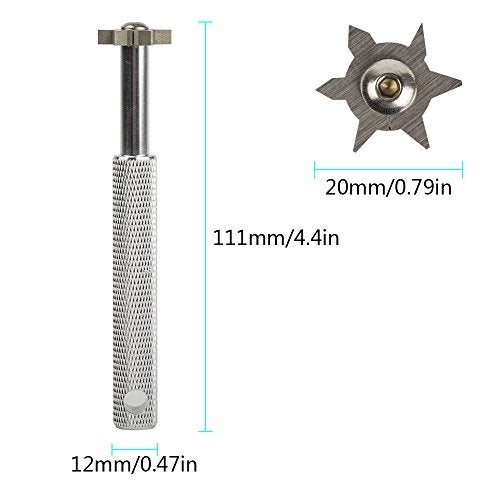 HIFROM Groove Sharpener with 6 Heads - Golf Club Groove Sharpener Re-Grooving Tool and Cleaner for All Irons Pitching Sand Lob Gap and Approach Wedges and Utility Clubs Sliver Color - Image 2