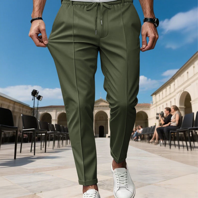 Casual Fit Long Pants for Men, Business Style, Relaxed Fit, Large Size - Image 2