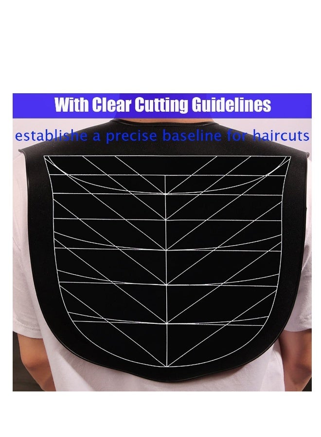 Hair Cutting Guide Collar, Silicone Waterproof Cutting Cape, for Hair Stylist Hair Cutting Mat, for Shoulders Hair Cut Mat with Guidelines Weighted Neck Wrap, Suitable for Salon Home Large - Image 3