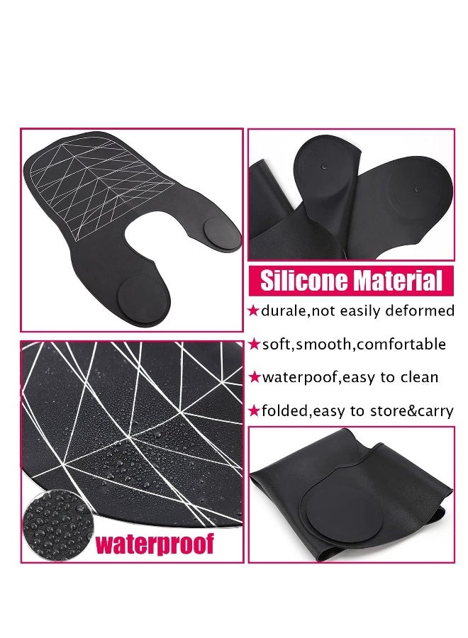Hair Cutting Guide Collar, Silicone Waterproof Cutting Cape, for Hair Stylist Hair Cutting Mat, for Shoulders Hair Cut Mat with Guidelines Weighted Neck Wrap, Suitable for Salon Home Large - Image 2