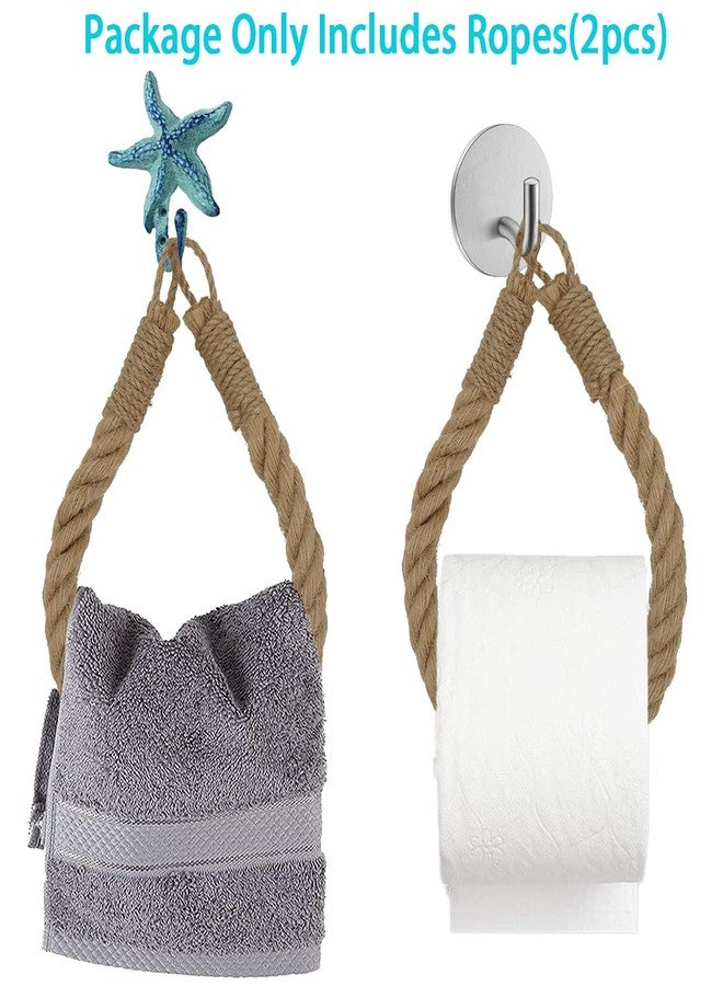 CATOSUM 2 x Nautical Ropes for DIY Toilet Paper Holder, Towel Ring, Vintage Wall-Mounted Towel Rack as Ocean Beach Home Bathroom Decor(Only Rope, 20 inches) - Image 3