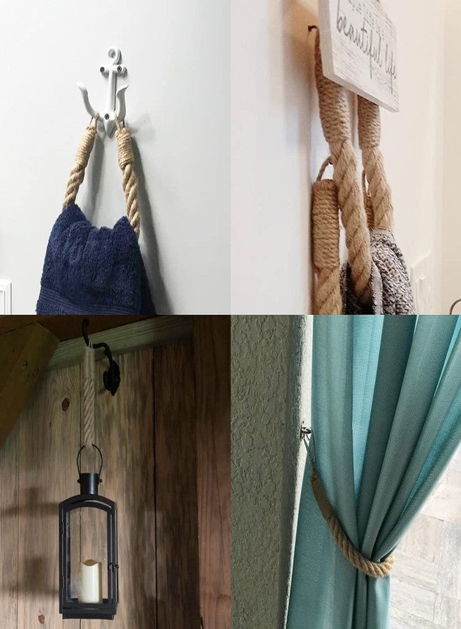 CATOSUM 2 x Nautical Ropes for DIY Toilet Paper Holder, Towel Ring, Vintage Wall-Mounted Towel Rack as Ocean Beach Home Bathroom Decor(Only Rope, 20 inches) - Image 4