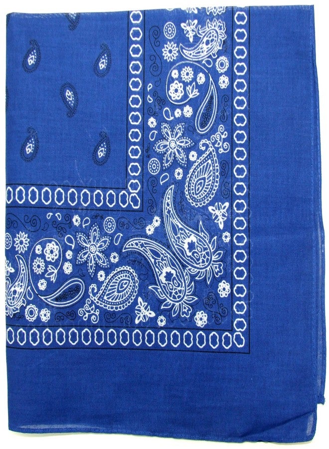 Kaiser Novelty Bandanas Paisley Cotton Bandanas (Royal Blue 22 X 22 in)