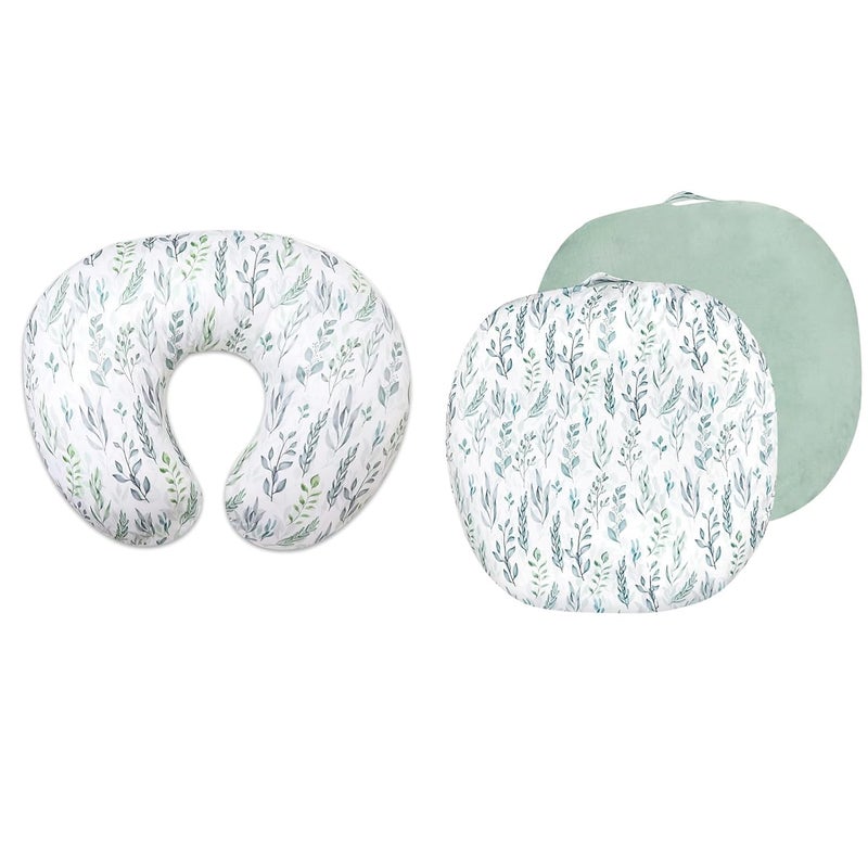 DILIMI Nursing Pillow Cover Newborn Lounger CoverSoft and Comfortable Green Leaf - Image 1