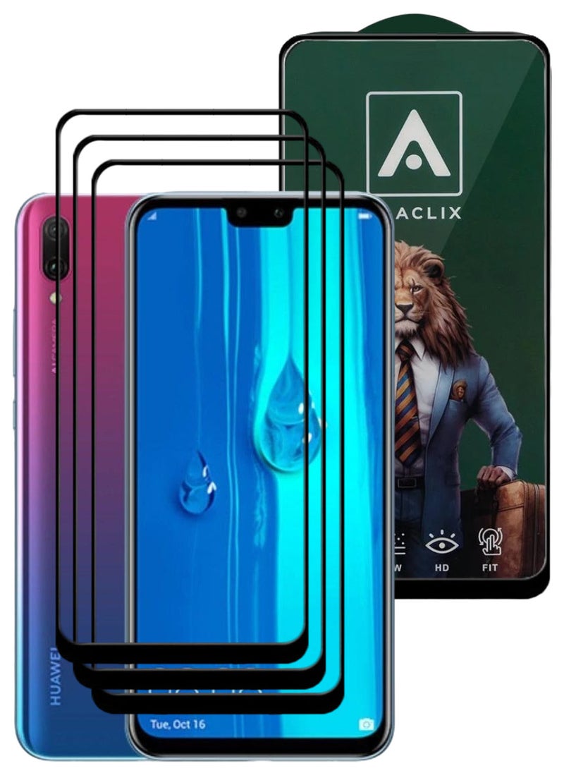 ACLIX 3 Pieces Antistatic ESD Dustproof Premium Quality High Definition Tempered Glass Screen Protector Designed For Huawei Y9 (2019) - Image 1