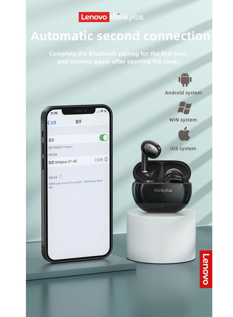 Lenevo XT93 Earphone 250mAh Long Standby Bluetooth 5.2 Headphone HiFi Bass Stereo Sports Earbuds Dual HD Microphone Headset - Image 4