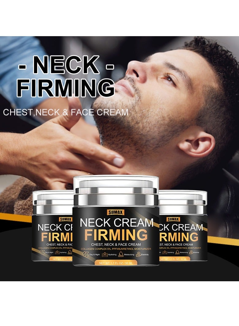 سوماكس كريم شد الرقبة - كريم مضاد للتجاعيد - شد الرقبة المترهلة وكريم مخفض الذقن المزدوجة - كريم شد البشرة بالكولاجين والريتينول - مرطب مضاد للشيخوخة للرقبة والصدر 1.7 أوقية - Image 2