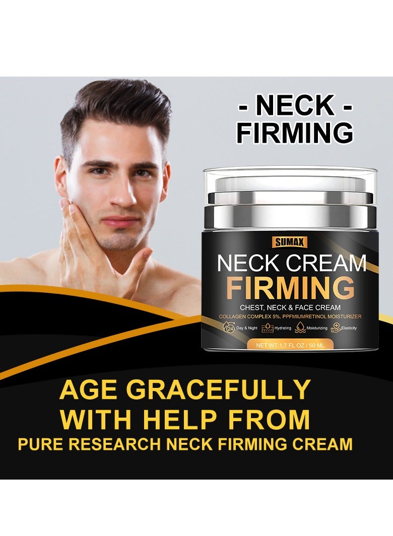 سوماكس كريم شد الرقبة - كريم مضاد للتجاعيد - شد الرقبة المترهلة وكريم مخفض الذقن المزدوجة - كريم شد البشرة بالكولاجين والريتينول - مرطب مضاد للشيخوخة للرقبة والصدر 1.7 أوقية - Image 5