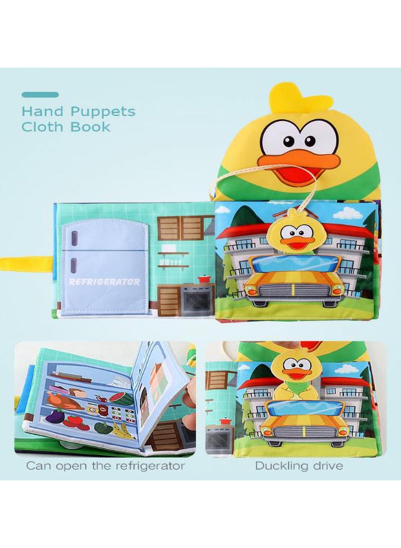 SYOSI Baby Books, Soft Book Duck Cloth Hand Puppet Sensory Books, Interactive Books Early Learning, Newborn Essentials Infant Gifts for Baby Boys Girls 3-12 Months  - Image 5