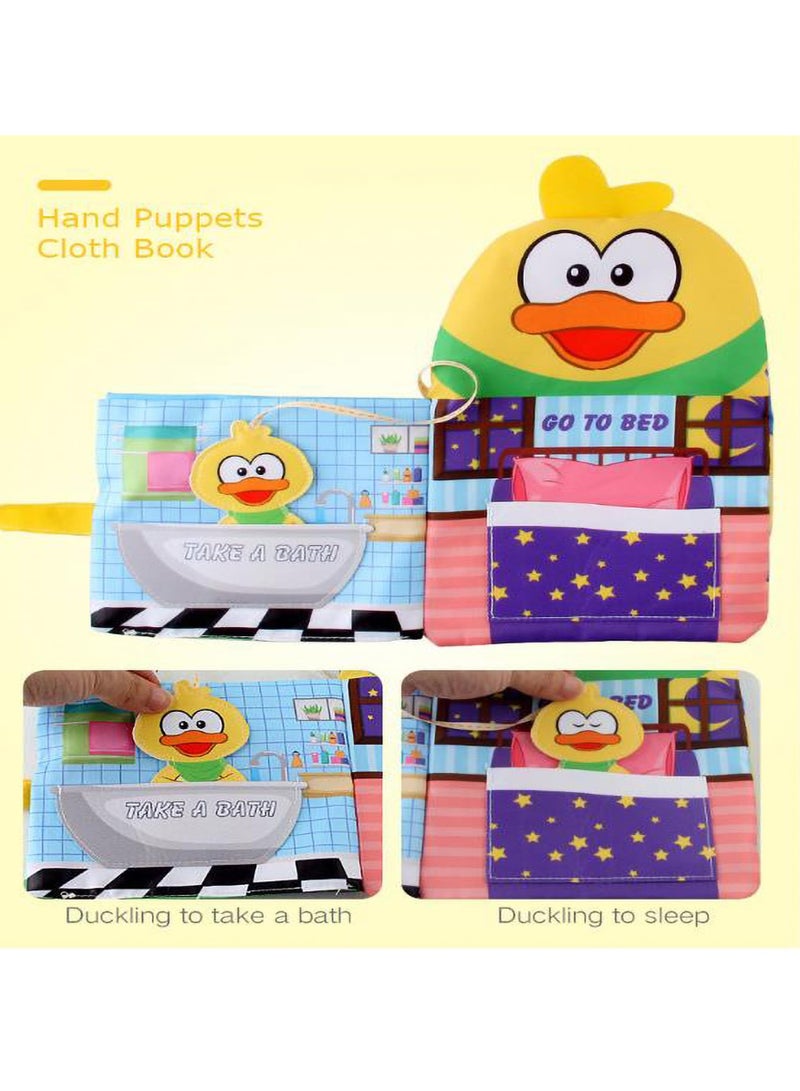 SYOSI Baby Books, Soft Book Duck Cloth Hand Puppet Sensory Books, Interactive Books Early Learning, Newborn Essentials Infant Gifts for Baby Boys Girls 3-12 Months  - Image 3