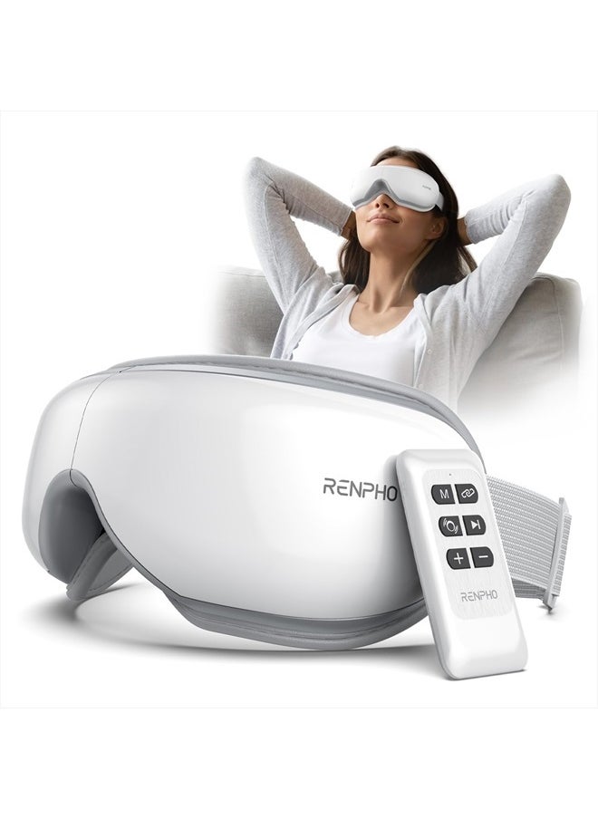 RENPHO - Eyeris 1 - Eye Massager for Migraines with Remote, Heat, Compression, Bluetooth, Heated Eye Massage Mask, Eye Care Device for Eye Relief, Dry Eyes, Improve Sleep, Mom Women Birthday Gifts Ideas - Image 1