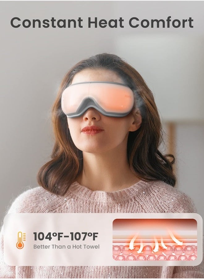 RENPHO - Eyeris 1 - Eye Massager for Migraines with Remote, Heat, Compression, Bluetooth, Heated Eye Massage Mask, Eye Care Device for Eye Relief, Dry Eyes, Improve Sleep, Mom Women Birthday Gifts Ideas - Image 1