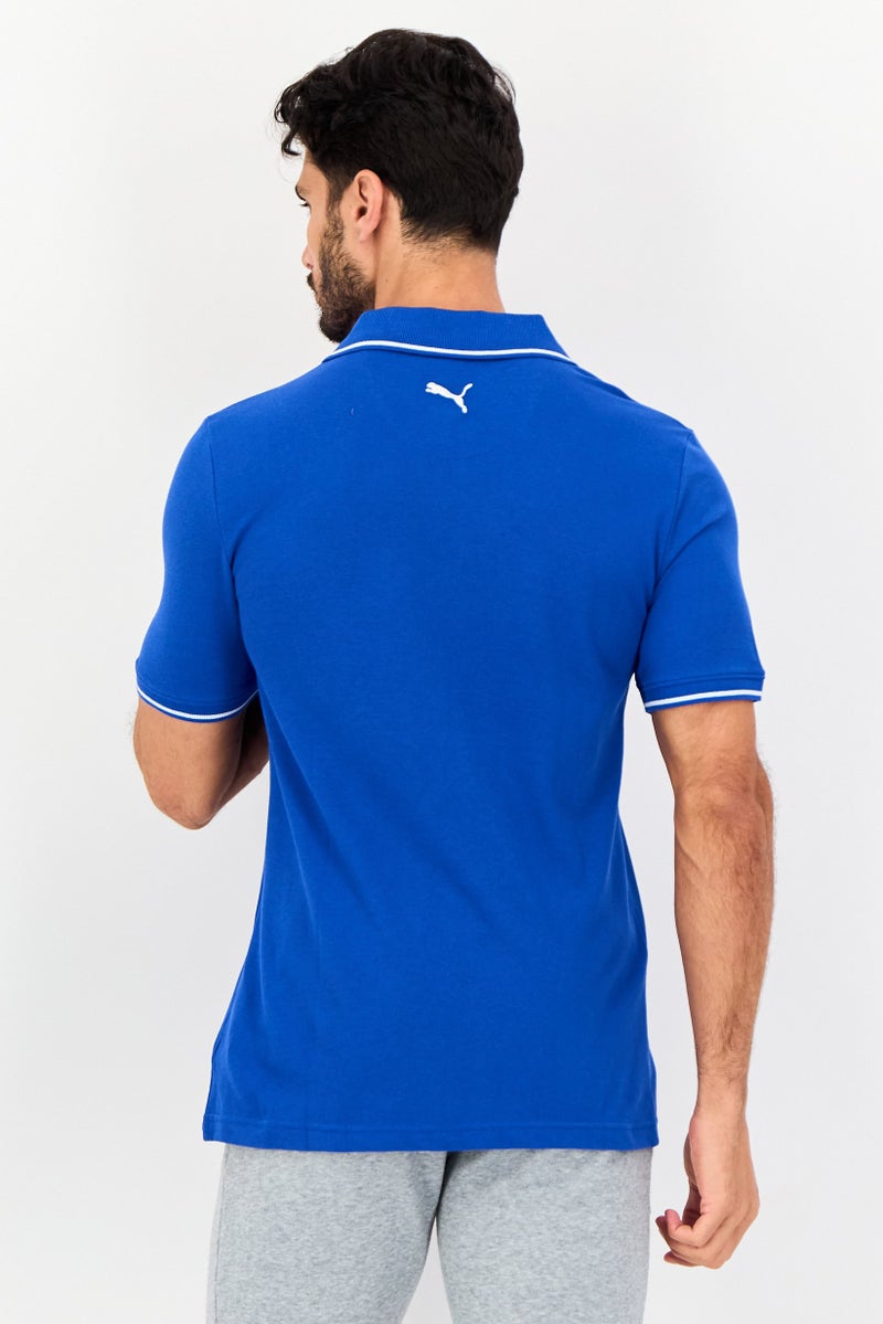 PUMA تي شيرت بولو قصير الأكمام للرجال، رياضي، خارجي، أزرق ملكي - Image 3