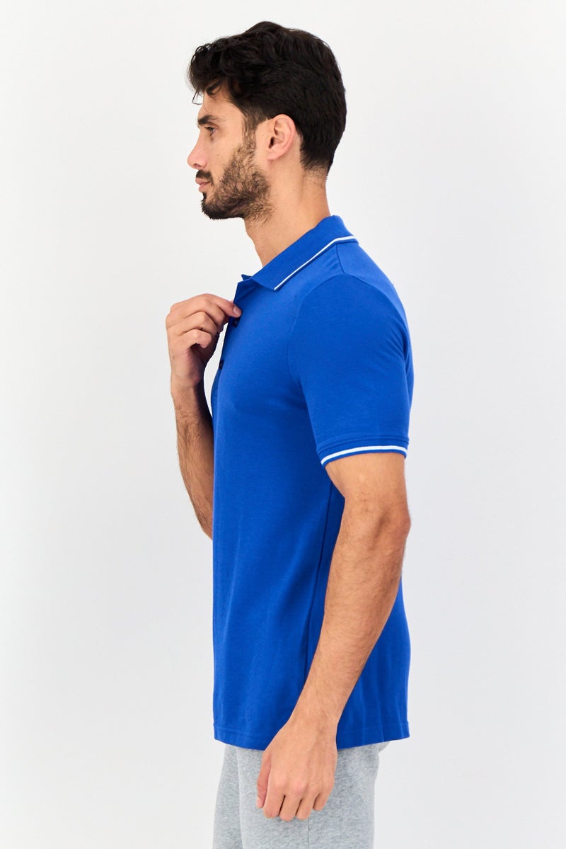 PUMA Men Sportswear Fit Short Sleeve Outdoor Polo Shirt, Royal  Blue - Image 2