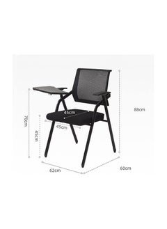 Neo Front Foldable Study Chair Computer Chair Classroom Mesh Chair Kids Chair with Metal Legs Black  - Image 2