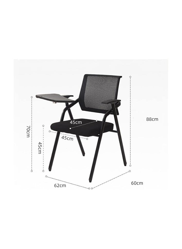 Neo Front Foldable Study Chair Computer Chair Classroom Mesh Chair Kids Chair with Metal Legs Black  - Image 2