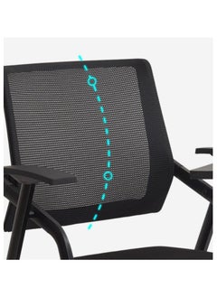 Neo Front Foldable Study Chair Computer Chair Classroom Mesh Chair Kids Chair with Metal Legs Black  - Image 5