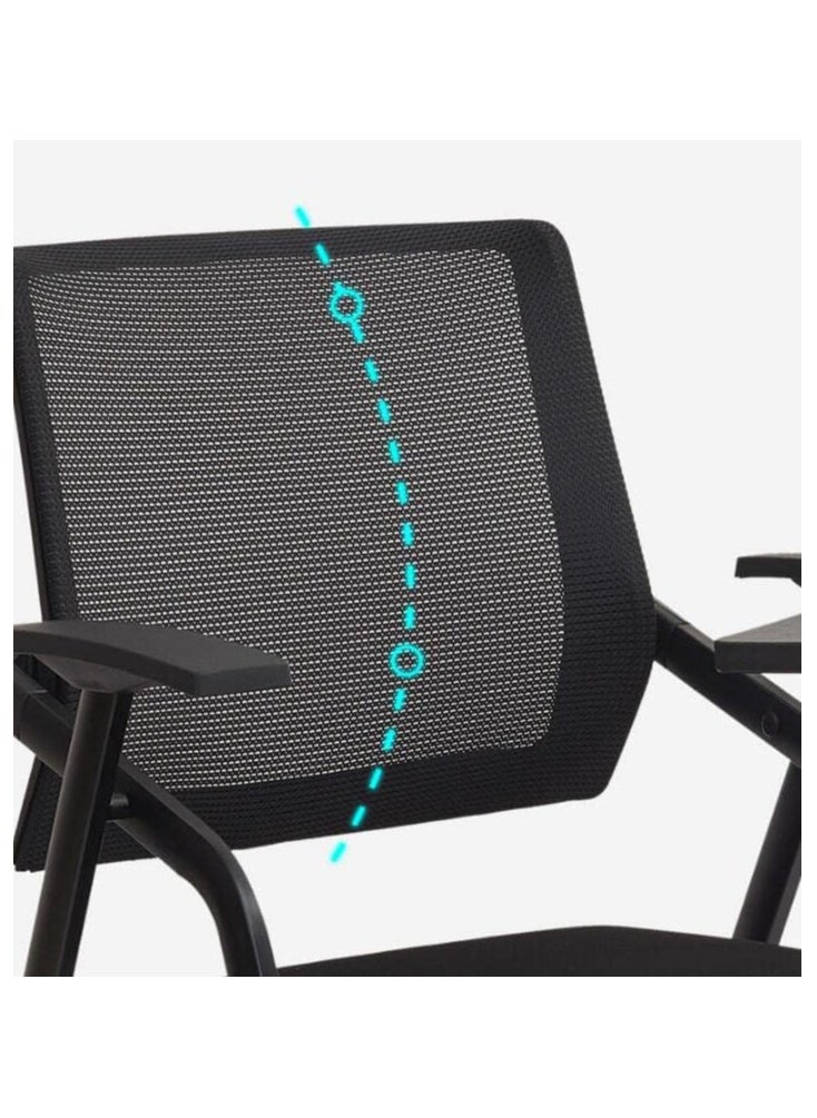 Neo Front Foldable Study Chair Computer Chair Classroom Mesh Chair Kids Chair with Metal Legs Black  - Image 5