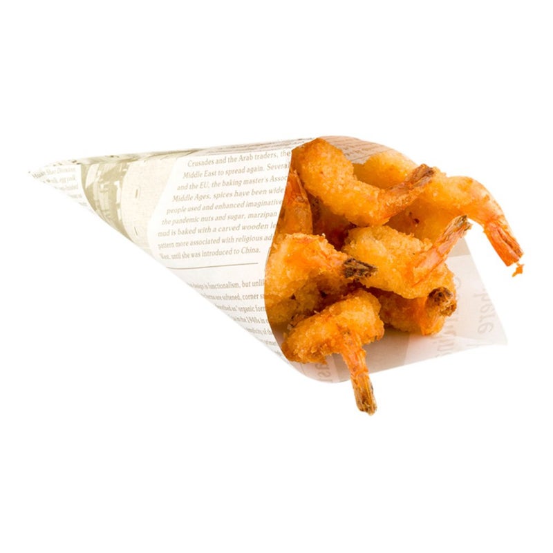 Restaurantware Restaurantware Cone Tek 5.9 Inch French Fry Cones 100 Greaseproof Food Cones - Recyclable For Appetizers And  - Image 1