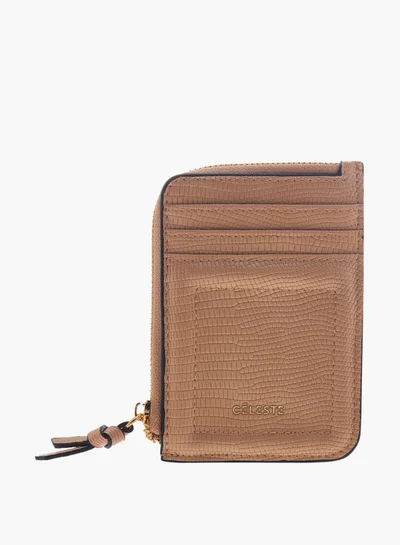 Celeste Women Textured Wallet with Zip Closure