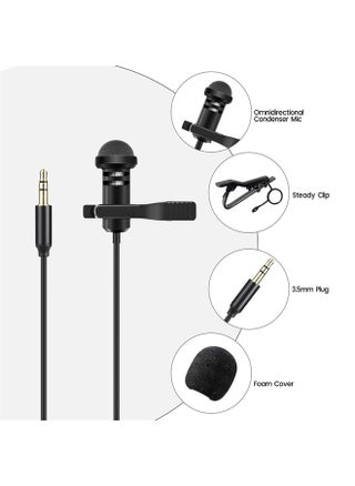 Media Mod Mic for GoPro HERO11 10 9 Black Action Camera, Lavalier Lapel Videomic Clip-on Microphone Compatible with GoPro Pro 3.5mm Mic Adapter for Vlogging, 5ft - pzsku/ZAF1330CCA59E18E30DCEZ/45/_/1687469257/c010a0f8-a0ae-48e2-ac02-7645aa74aed6