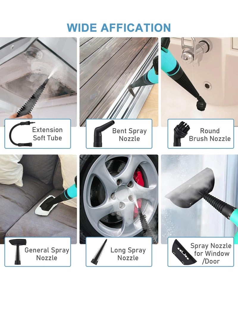 Portable Handheld High Pressure Steam Cleaner 1050W Multifunctional High Temperature Pressurized Steam Cleaning Machine with 9PCS Accessory for Kitchen Sofa Bathroom Car Window - Image 3