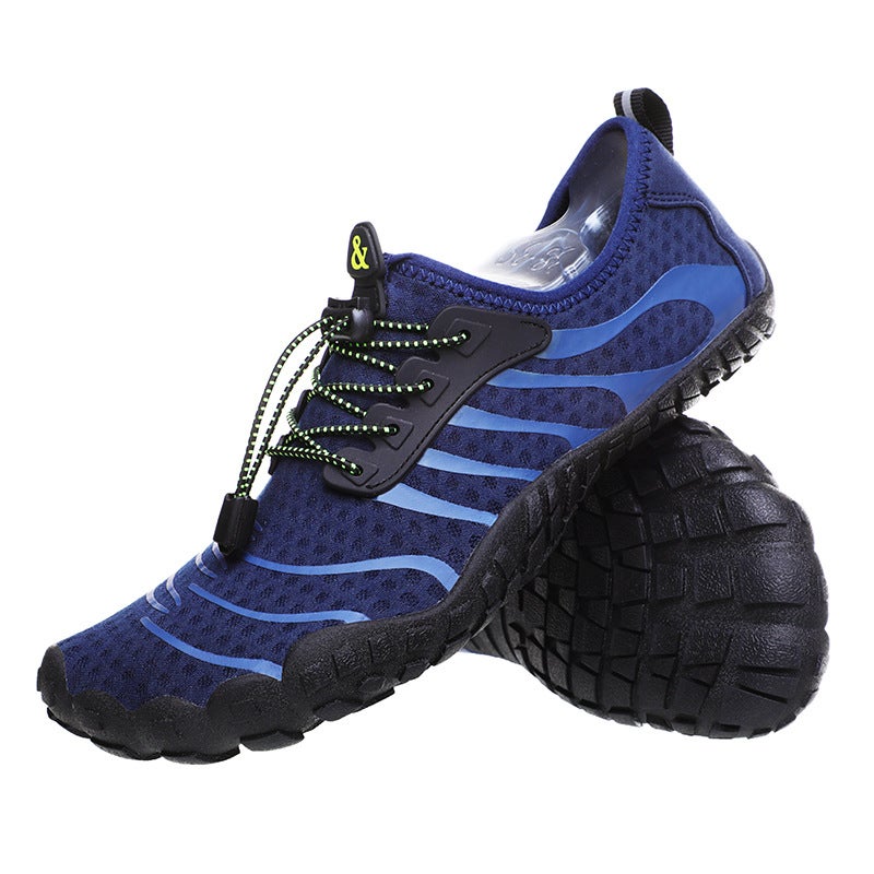 2023 Summer New Cross-border Quick-drying Beach Shoes Womens Five-finger Shoes Swimming Shoes Wading Shoes Fishing Shoes Mens Tracing Shoes W-1 dark blue