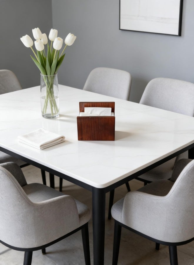 ZELURA Wooden Upright Napkin Holder for Table and Kitchen, Wood, Brown - Image 5
