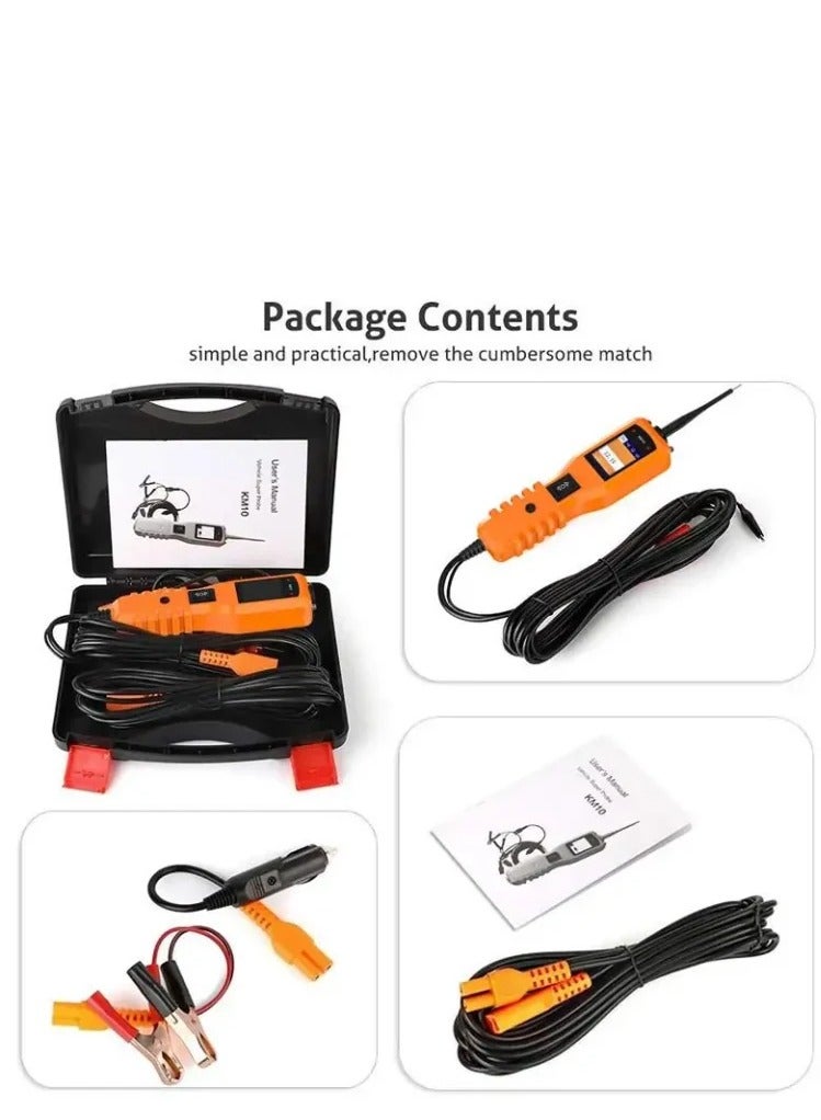 Generic Kzyee KM10 Power Scan Car Circuit Tester is a versatile diagnostic tool for quickly and accurately troubleshooting electrical issues in 12V and 24V vehicles.  - Image 3