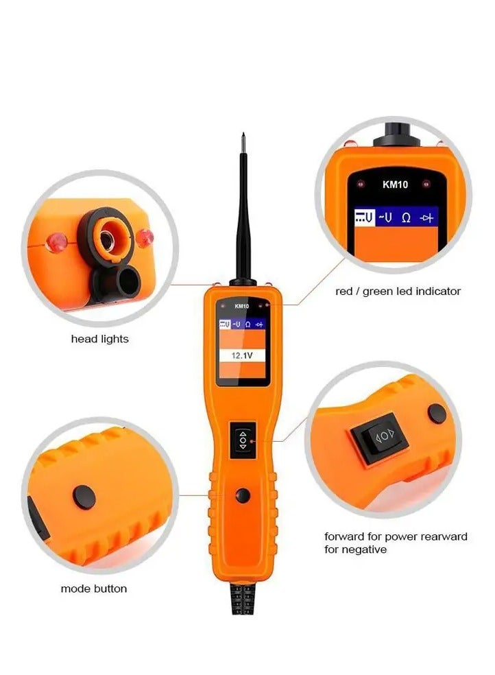Generic Kzyee KM10 Power Scan Car Circuit Tester is a versatile diagnostic tool for quickly and accurately troubleshooting electrical issues in 12V and 24V vehicles.  - Image 4