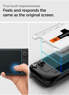 Spigen واقي شاشة Glastr Ez Fit for Steam Deck من الزجاج المقسى الفاخر مع مجموعة سهلة التركيب  - Image 3