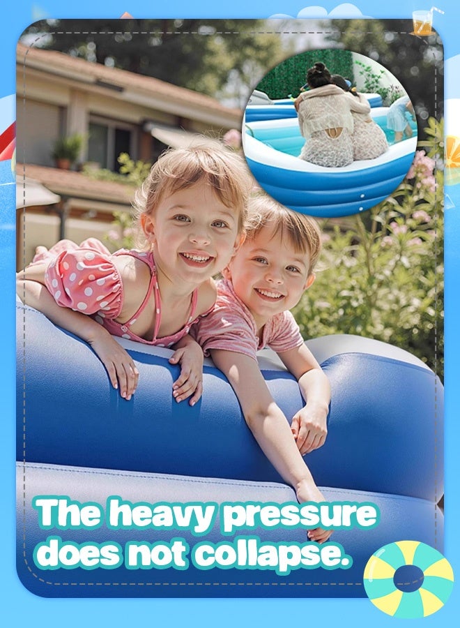 (2.1 meters) Inflatable swimming pool: Perfect for children, can be used in the backyard, equipped with a comfortable bottom; can be used as a swimming pool or an indoor inflatable ball pool; very suitable for hosting summer water parties. Comes with an electric inflator pump.  - Image 3