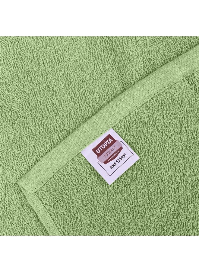 Utopia Towels Cotton Washcloths Set - 100% Ring Spun Cotton, Premium Quality Flannel Face Cloths, Highly Absorbent and Soft Feel Fingertip Towels (24 Pack, Sage Green) - Image 2