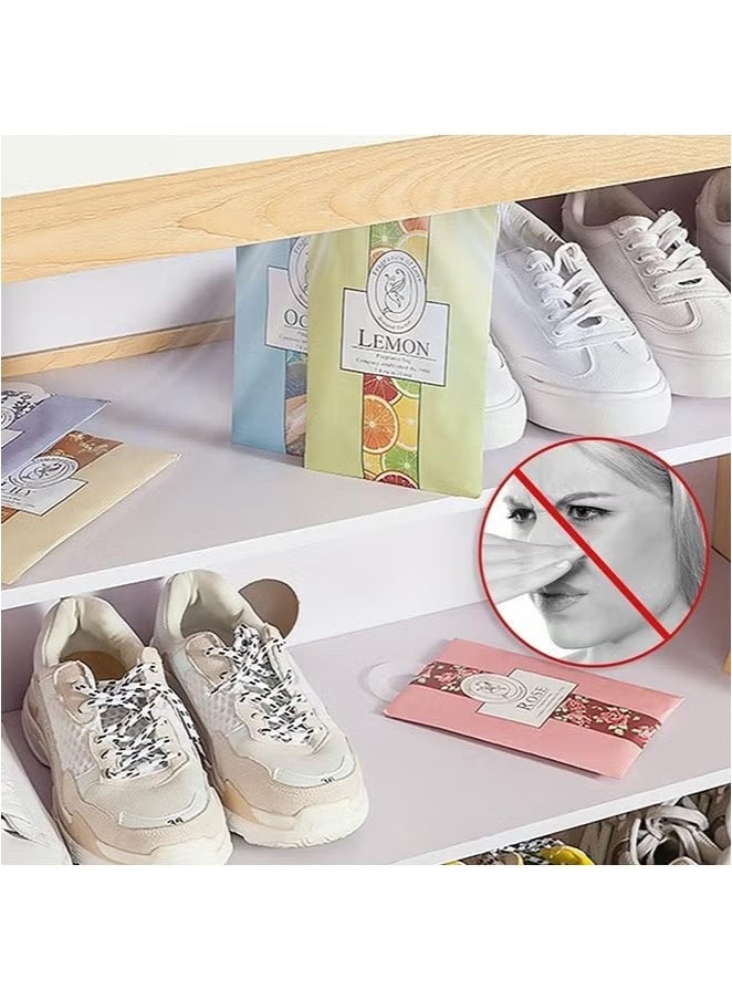 Ailily 6 Scents 18 PCS Natural Scented Sachets, Home Deodorizing Aroma Bag with Hanger Wardrobe Long Lasting Sachets Bags Air Freshener Scents Bathroom Fragrance Hanging Aroma Bag for Drawers Closets Cars (Lavender Jasmine Rose Lemon Ocean Lily) - Image 3