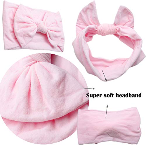 CÉLLOT 20 Colors Super Stretchy Soft Knot Baby Girl Headbands with Hair Bows Nylon Head Wrap For Newborn Baby Girls Infants Toddlers Kids - Image 4
